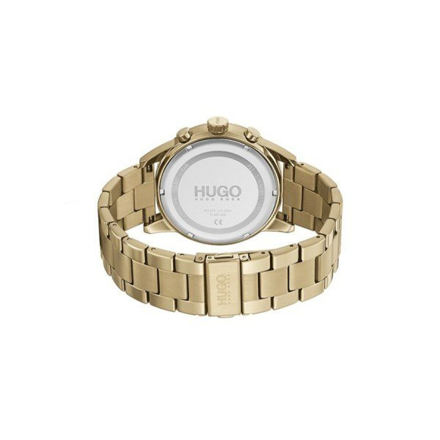 Clearance * Hugo 1530152 Seek Gold Tone Bracelet Watch W45258 Reliable Quality