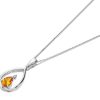 Clearance * My Diamonds Silver Citrine And Diamond Necklace D99106 Exactly Discount