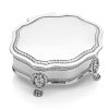 New * Sophia Silver Plated Velvet Lined Trinket Box P6038 Wholesale