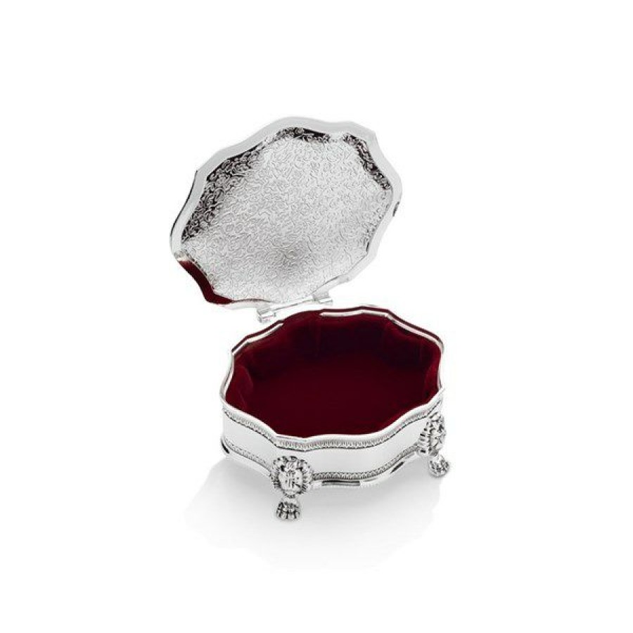 New * Sophia Silver Plated Velvet Lined Trinket Box P6038 Wholesale