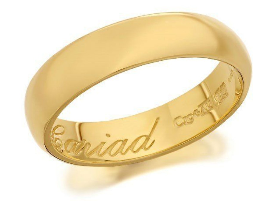 Online * Clogau 9Ct Gold Cariad Windsor Wedding Ring 5Mm R4891 100% Guarantee