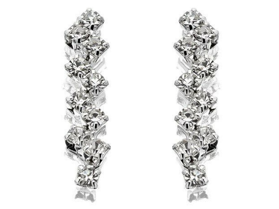 Hot * Diamante Zig Zag Drop Earrings J5132 Cheaper